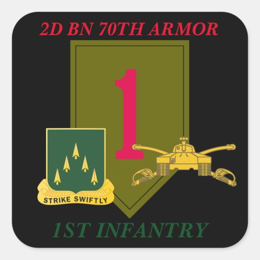 2D BN 70E PANTSERING 1E INFANTERIE STICKERS (Voorkant)