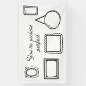 2D Comic Stijl Foto Booth Achtergrond  Spandoek (Verticaal)