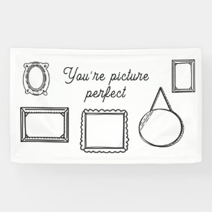 2D Comic Style Foto Booth Achtergrond Spandoek