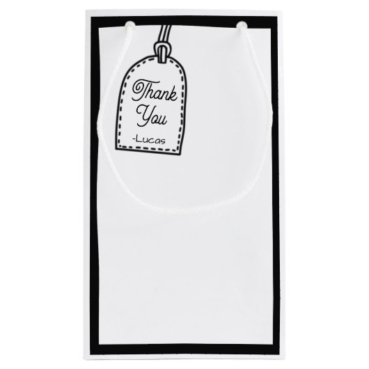 2D Comic Style Party Klein Cadeauzakje (Achterkant)