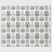 2D Comic Style Picture Frame Birthday Cadeaupapier (Vlak)