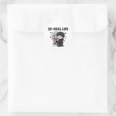 2D > Echt Leven Ronde Sticker (Tas)