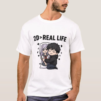 2D > Echt Leven T-shirt