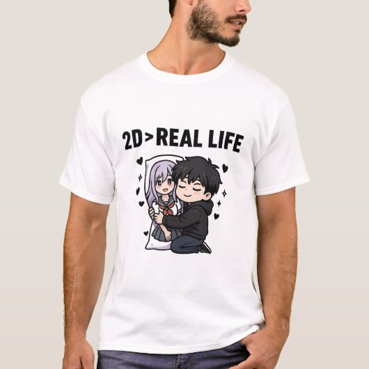 2D > Echt Leven T-shirt (Voorkant)