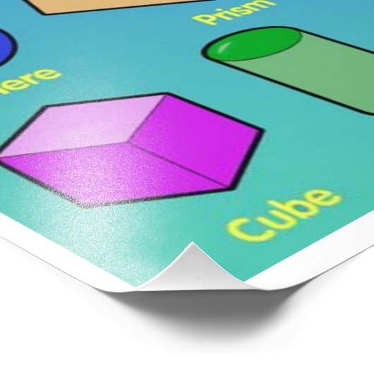 2D- en 3D-vormen Foto Afdruk (Hoek)