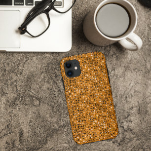 2D Flat, bedrukt, Gold Faux Jewels iPhone 5 Hoesje