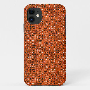 2D flat, gedrukt, Oranje faux juwelen iPhone 5 Hoe 11 Hoesje