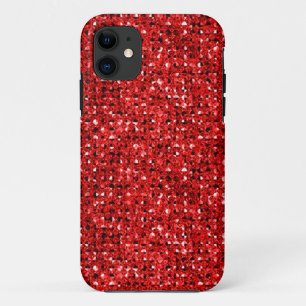 2D flat, gedrukt, Red Faux juwels iPhone 5 Hoesje