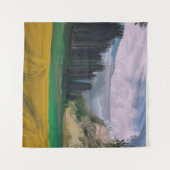 2d illustratie. Aardoliekschilderkunst. Platteland Wandkleed (Voorkant (horizontaal))