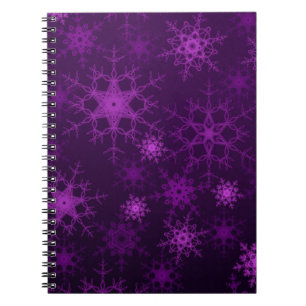 2d illustratie. Abstracte sneeuwvlokken. Heilige C Notitieboek