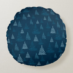 2d illustratie. Abstracte sneeuwvlokken. Heilige C Rond Kussen