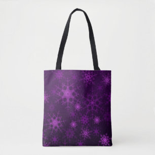 2d illustratie. Abstracte sneeuwvlokken. Heilige C Tote Bag