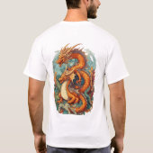 2D-illustratiestijl van Dragons T-shirt (Achterkant)