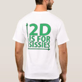 2D is voor dienstreizen T-shirt (Achterkant)