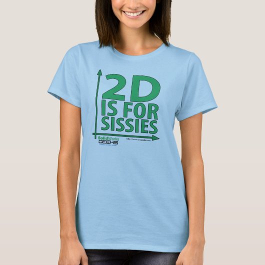 2D is voor Sissies T-shirt (Voorkant)