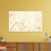 2d Korps AN Va, kampen, picknuppels, routes Canvas Afdruk (Insitu (Woonkamer))