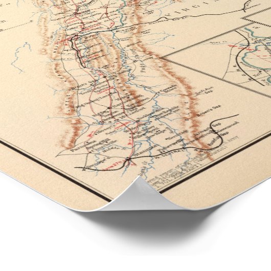 2d Korps AN Va, kampen, picknuppels, routes Poster (Hoek)