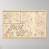 2d Korps AN Va, kampen, picknuppels, routes Poster (Voorkant)