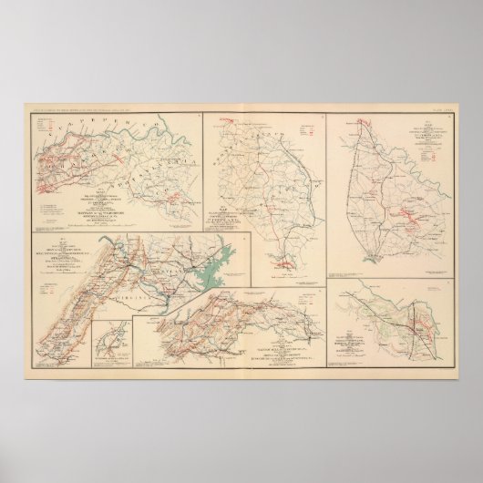 2d Korps AN Va, kampen, picknuppels, routes Poster (Voorkant)