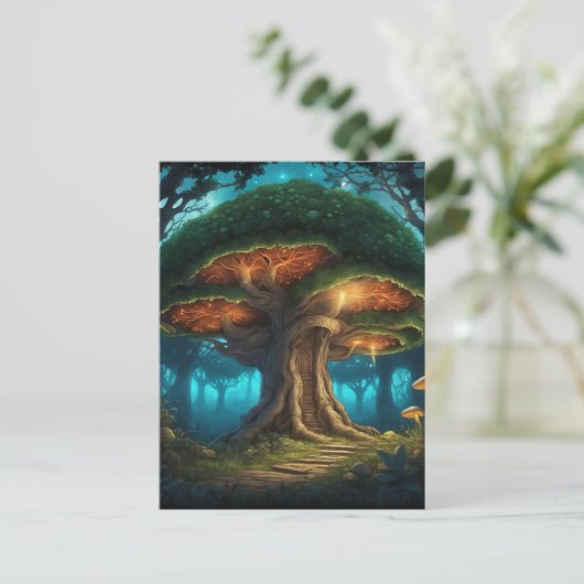 2D lasersnijden, in een 3D-lijst, landschap van ee Feestdagenkaart (Staand voorkant)