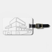 2D perspectieftekening van een huis Bagagelabel (Voorkant horizontaal)