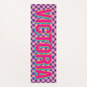 2D Retro Kleurrijke Letter Naam Yoga Mat (Voorkant)