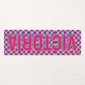 2D Retro Kleurrijke Letter Naam Yoga Mat (Voorkant (horizontaal))