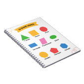 2D Shape Namen School Onderwijs Leren Notitieboek (Rechterzijde)