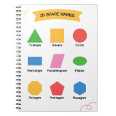 2D Shape Namen School Onderwijs Leren Notitieboek (Voorkant)