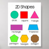2D Shapes-Poster Poster (Voorkant)