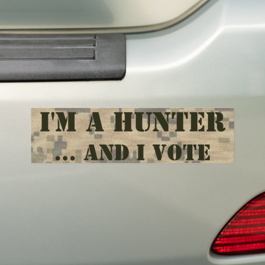 2de amendement Hunter en Voter Bumpersticker (Op auto)