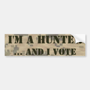 2de amendement Hunter en Voter Bumpersticker