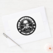 2de amendement komt en neemt het schedel en het is rechthoekige sticker (Envelop)