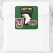 2DE BN 503D INFANTRY 101ST LUCHTVAARTSTICKERS VIERKANTE STICKER (Tas)