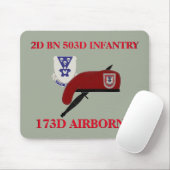 2DE BN 503D INFANTRY 173RD LUCHTVAARTMOUSEPAD MUISMAT (Met muis)
