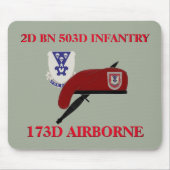 2DE BN 503D INFANTRY 173RD LUCHTVAARTMOUSEPAD MUISMAT (Voorkant)
