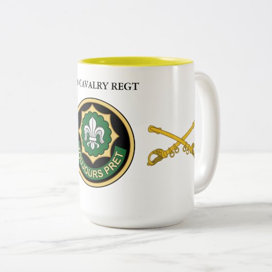 2DE CAVALRY-MOK TWEEKLEURIGE KOFFIEMOK (Voorkant rechts)