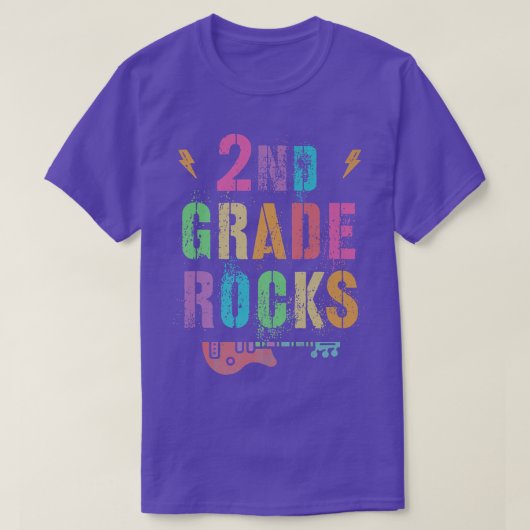 2de GRADE ROCKS Student leraar SECOND Grader Rock T-shirt (Design voorkant)