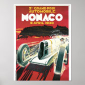 2de grote prijs Automobile de Monaco Poster (Voorkant)