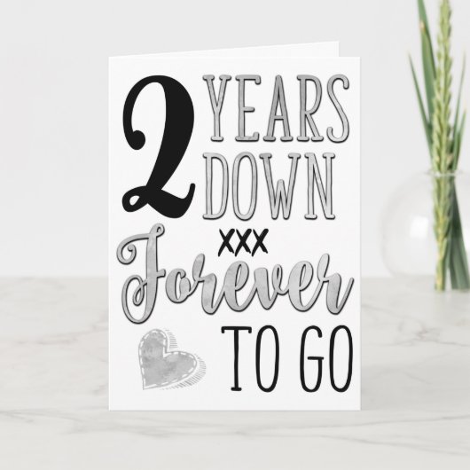 2de Jubileum, 2 jaar terug naar links om kaart te (Voorkant)