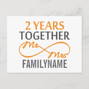 2de Jubileum de heer Dhr. & Mrs Infinity Gepersona Briefkaart