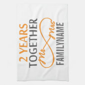 2de Jubileum de heer Dhr. & Mrs Infinity Gepersona Theedoek (Verticaal)