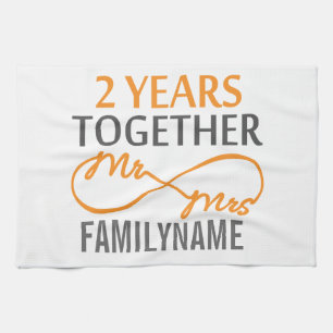 2de Jubileum en Mrs Infinity gepersonaliseerd Theedoek