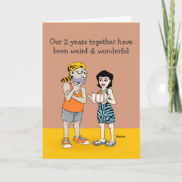 2de Jubileum grappig en geweldig Kaart