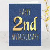 2de Jubileum Kaart (Gele Bloem)