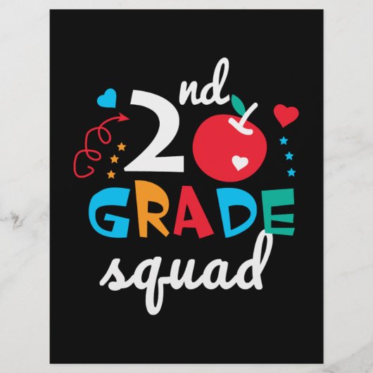 2de klas squad school cadeau appel ontwerp flyer (Voorkant)