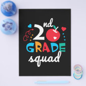 2de klas squad school cadeau appel ontwerp flyer (Enkel)