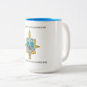 2DE MILITAIRE INTELLIGENCE BATTALION 66E M I BDE  TWEEKLEURIGE KOFFIEMOK (Voorkant rechts)