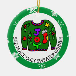 2DE PLAATS Oegly Sweater Contest Medal Keramisch Ornament