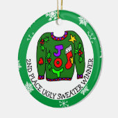 2DE PLAATS Oegly Sweater Contest Medal Keramisch Ornament (Links)